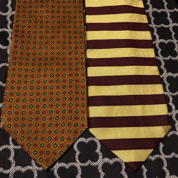 Brooks Brothers Neck Tie Bundle Striped & Geometric 100% Silk Formal Suit B26 - Picture 8 of 14